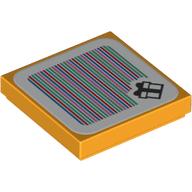 Visuel indicatif Rebrickable de Tuile 2 x 2 avec motif imprimé cadeau et code à barres (autocollant) (Tile 2 x 2 with Gift and Barcode Print (Sticker))