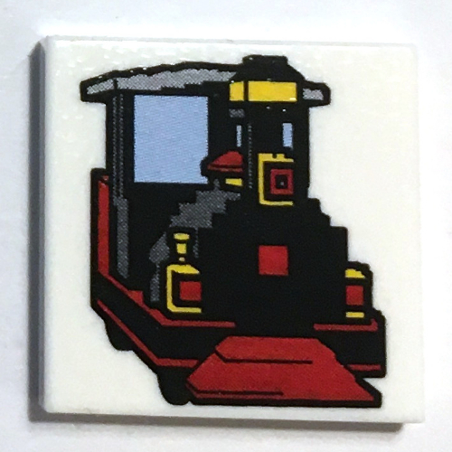 Visuel indicatif Rebrickable de Tuile 2 x 2 avec motif imprimé Locomotive (Tile 2 x 2 with Locomotive Print)