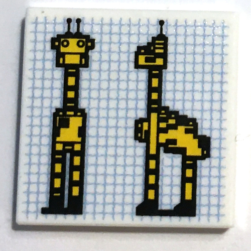 Visuel indicatif Rebrickable de Tuile 2 x 2 avec motif imprimé girafes (Tile 2 x 2 with Giraffes Print)