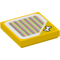 Visuel indicatif Rebrickable de Tuile 2 x 2 avec motif imprimé en os et code-barres (autocollant) (Tile 2 x 2 with Bone and Barcode Print (Sticker))