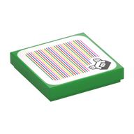 Tuile 2 x 2 avec para-biddybud et code à barres motif imprimé (autocollant) (Tile 2 x 2 with Para-Biddybud and Barcode Print (Sticker))