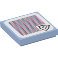 Tuile 2 x 2 avec motif imprimé freezie et code-barres (autocollant) (Tile 2 x 2 with Freezie and Barcode Print (Sticker))