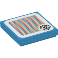 Tuile 2 x 2 avec motif imprimé roi boo et code à barres (autocollant) (Tile 2 x 2 with King Boo and Barcode Print (Sticker))