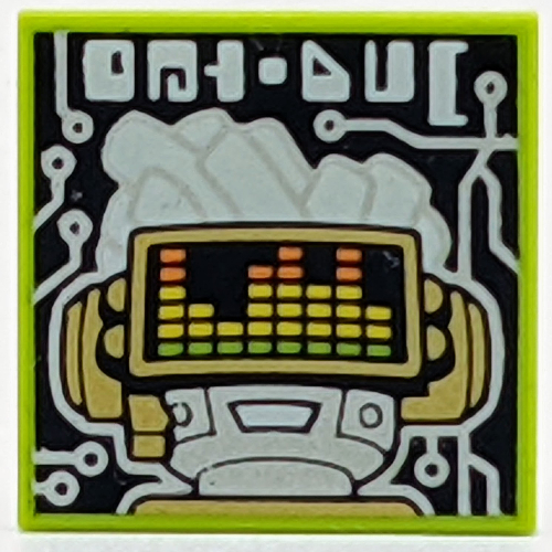 Visuel indicatif Rebrickable de Tuile 2 x 2 avec motif imprimé VIDIYO (43108-8) (Tile 2 x 2 with VIDIYO Print (43108-8))