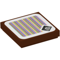 Tuile 2 x 2 avec galoomba et code-barres imprimé (autocollant) (Tile 2 x 2 with Galoomba and Barcode Print (Sticker))