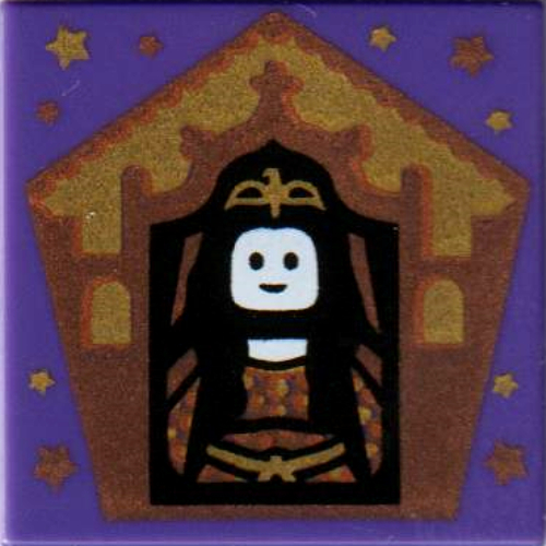 Visuel indicatif Rebrickable de Tuile 2 x 2 avec motif imprimé wizard carte rowena Serdaigle (Tile 2 x 2 with Wizard Card Rowena Ravenclaw Print)