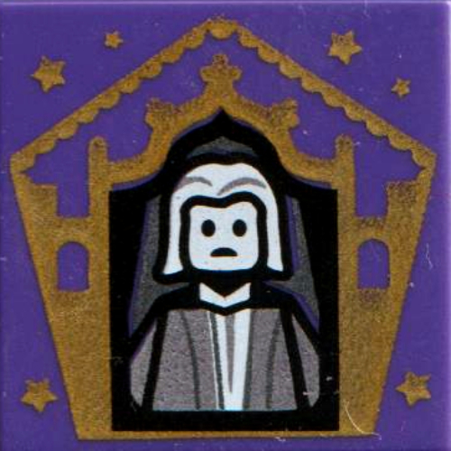 Visuel indicatif Rebrickable de Tuile 2 x 2 avec carte de magicien nicholas flamel motif imprimé (Tile 2 x 2 with Wizard Card Nicholas Flamel Print)