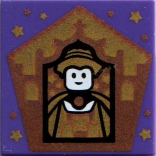 Visuel indicatif Rebrickable de Tuile 2 x 2 avec motif imprimé helga Poufsouffle magicien (Tile 2 x 2 with Wizard Card Helga Hufflepuff Print)