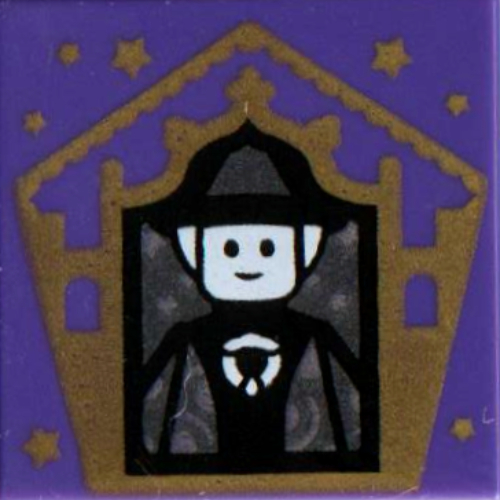 Visuel indicatif Rebrickable de Tuile 2 x 2 avec carte de magicien Minerva McGonagall motif imprimé (Tile 2 x 2 with Wizard Card Minerva McGonagall Print)