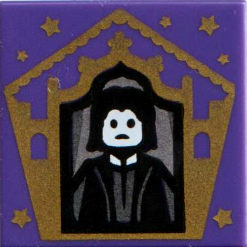 Visuel indicatif Rebrickable de Tuile 2 x 2 avec motif imprimé snape de carte de sorcier (Tile 2 x 2 with Wizard Card Severus Snape Print)