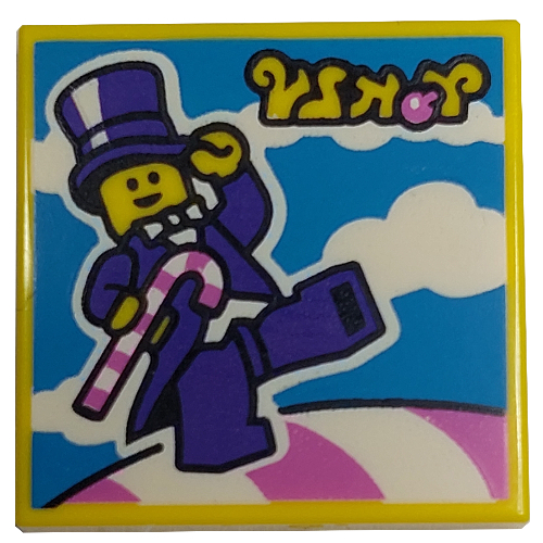 Visuel indicatif Rebrickable de Tuile 2 x 2 avec motif imprimé bonbon homme danse (43111-1) (Tile 2 x 2 with Candy Man Dance Print (43111-1))