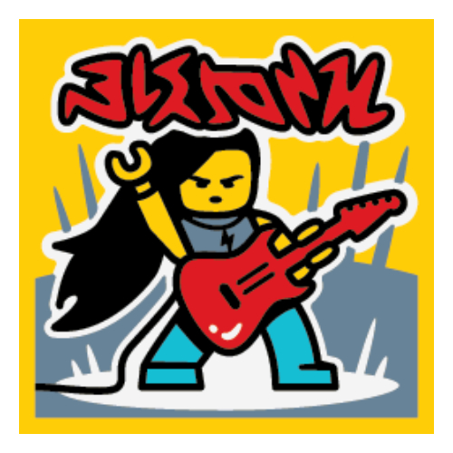 Visuel indicatif Rebrickable de Tuile 2 x 2 avec des poses de roche imprimé (Tile 2 x 2 with Rock Poses Print)