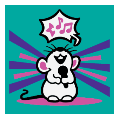 Visuel indicatif Rebrickable de Tuile 2 x 2 avec motif imprimé voix de souris (Tile 2 x 2 with Mouse Voice Print)