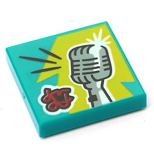 Visuel indicatif Rebrickable de Tuile 2 x 2 avec motif imprimé Acapella Solo (Tile 2 x 2 with Acapella Solo Print)