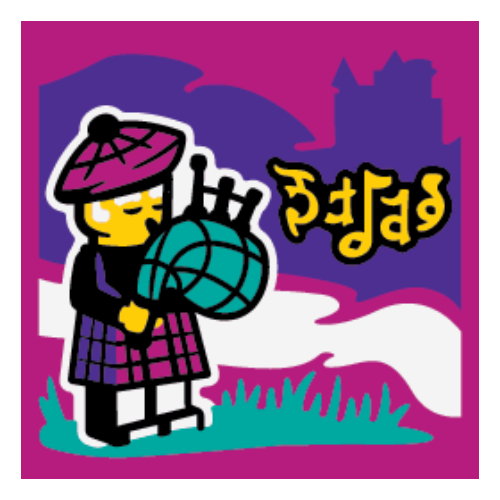 Visuel indicatif Rebrickable de Tuile 2 x 2 avec motif imprimé Bagpiper (Tile 2 x 2 with Bagpiper Print)
