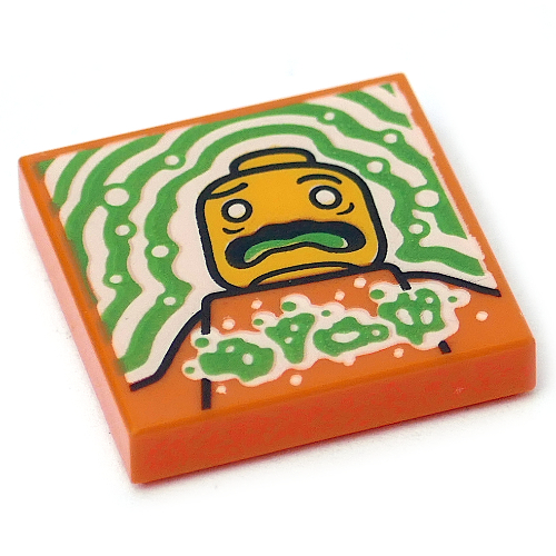 Visuel indicatif Rebrickable de Tuile 2 x 2 avec motif imprimé Buuurp (Tile 2 x 2 with Buuurp Print)