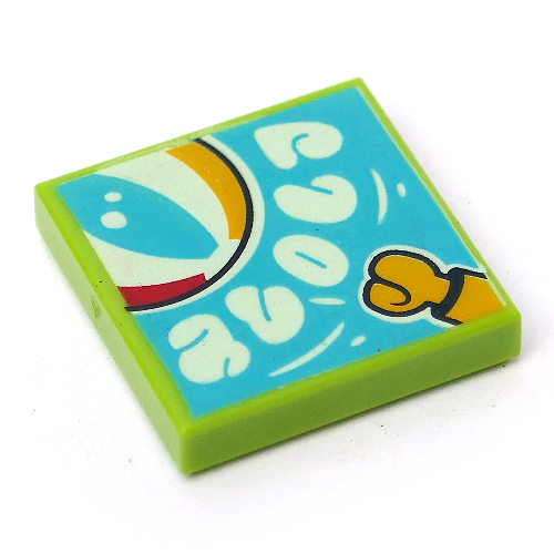 Visuel indicatif Rebrickable de Tuile 2 x 2 avec boules gonflables motif imprimé (Tile 2 x 2 with Bouncy Balls Print)