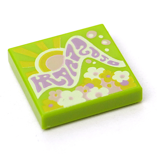 Visuel indicatif Rebrickable de Tuile 2 x 2 avec motif imprimé Fleurs fleuries (Tile 2 x 2 with Blooming Flowers Print)