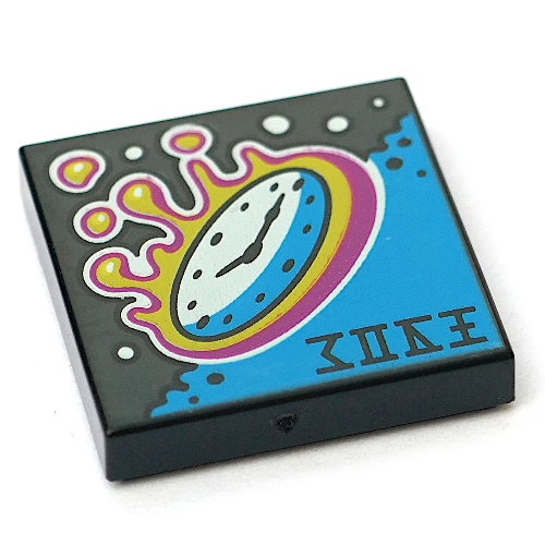 Visuel indicatif Rebrickable de Tuile 2 x 2 avec motif imprimé lent (Tile 2 x 2 with Slow Down Print)