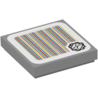 Tuile 2 x 2 avec motif imprimé thwimp et code-barres (autocollant) (Tile 2 x 2 with Thwimp and Barcode Print (Sticker))