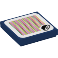 Tuile 2 x 2 avec motif imprimé buzzy scarabée et code-barres (autocollant) (Tile 2 x 2 with Buzzy Beetle and Barcode Print (Sticker))