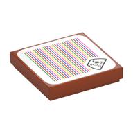 Tuile 2 x 2 avec motif imprimé goomba et code-barres (autocollant) (Tile 2 x 2 with Goomba and Barcode Print (Sticker))