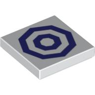 Visuel indicatif Rebrickable de Tuile 2 x 2 avec motif imprimé 2 octogones violet foncé (Tile 2 x 2 with 2 Dark Purple Octagons Print)