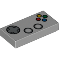 Visuel indicatif Rebrickable de Tuile 1 x 2 avec motif imprimé gamepad ordinateur (Tile 1 x 2 with Computer Gamepad Print)