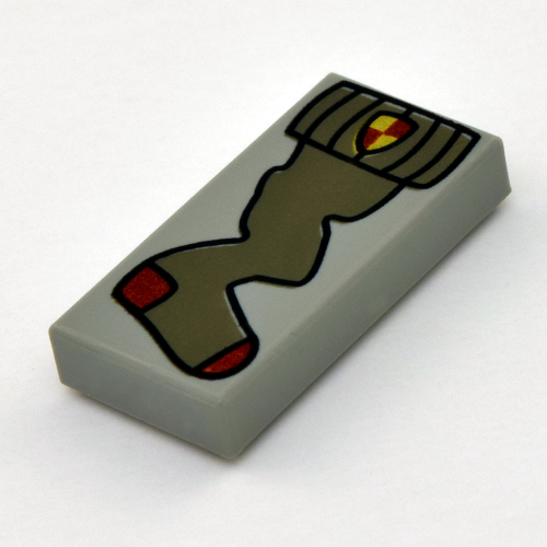 Visuel indicatif Rebrickable de Tuile 1 x 2 avec motif imprimé chaussette tordue (Tile 1 x 2 with Crooked Sock Print)