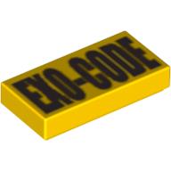 Visuel indicatif Rebrickable de Tuile 1 x 2 avec code gravé pour Exo-Force (Tile 1 x 2 with Engraved Code for Exo-Force)