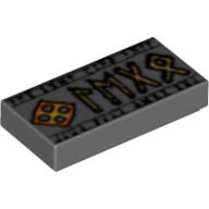 Visuel indicatif Rebrickable de Tuile 1 x 2 avec motif imprimé runes futhark aîné (Tile 1 x 2 with Elder Futhark Runes Print)