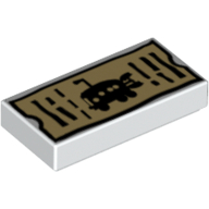 Visuel indicatif Rebrickable de Tuile 1 x 2 avec lignes noires et motif imprimé bus sous-marin [billet de bus spongebob] (Tile 1 x 2 with Black Lines and Underwater Fish Bus Print [SpongeBob Bus Ticket])