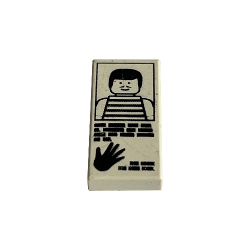 Visuel indicatif Rebrickable de Tuile 1 x 2 avec motif imprimé à la main et motif imprimé chemise rayée (Tile 1 x 2 with Hand Print and Striped Shirt Print)