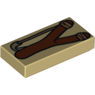 Visuel indicatif Rebrickable de Tuile 1 x 2 avec motif imprimé fronde [catapulte] (Tile 1 x 2 with Slingshot [Catapult] Print)