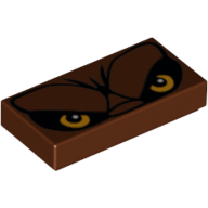 Visuel indicatif Rebrickable de Tuile 1 x 2 avec des yeux de gorille imprimé (Tile 1 x 2 with Gorilla Eyes Print)