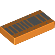Visuel indicatif Rebrickable de Tuile 1 x 2 avec rayures argentées, 'CALIFORNIA', '20', '15' et '136113 9 66' (Tile 1 x 2 with Silver Stripes, 'CALIFORNIA', '20', '15' and '136113 9 66' License Plate Print)