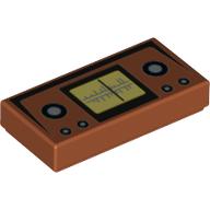 Visuel indicatif Rebrickable de Tuile 1 x 2 avec motif imprimé Vintage Radio coffret (Tile 1 x 2 with Vintage Radio Set Print)