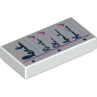 Visuel indicatif Rebrickable de Tuile 1 x 2 avec bloc-notes bleu foncé Ordre imprimé (Tile 1 x 2 with Notepad with Dark Blue Order Print)