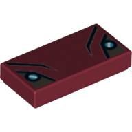Visuel indicatif Rebrickable de Tuile 1 x 2 avec armure Iron Man motif imprimé (Tile 1 x 2 with Iron Man Armor Print)