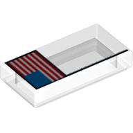 Visuel indicatif Rebrickable de Tuile 1 x 2 avec le drapeau des États-Unis d'Amérique (Tile 1 x 2 with United States of America Flag Print)