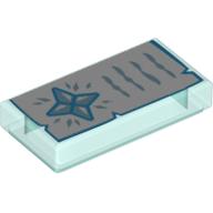 Visuel indicatif Rebrickable de Tuile 1 x 2 avec le modèle imprimé de document et de cristaux (Tile 1 x 2 with Document and Crystals Print)