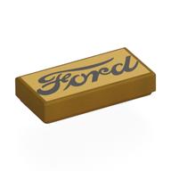 Visuel indicatif Rebrickable de Tuile 1 x 2 avec motif imprimé noir 'Ford' (Tile 1 x 2 with Black 'Ford' Print)