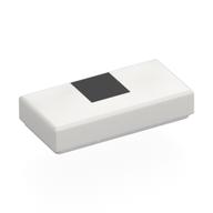 Visuel indicatif Rebrickable de Tuile 1 x 2 avec motif imprimé Carré Noir (Tile 1 x 2 with Black Square Print)