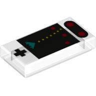 Visuel indicatif Rebrickable de Tuile 1 x 2 avec le modèle imprimé d'écran d'ordinateur de jeu (Tile 1 x 2 with Game Computer Screen Monitor Print)