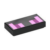 Visuel indicatif Rebrickable de Tuile 1 x 2 avec violet, carrés rose vif (Minecraft) (Tile 1 x 2 with Purple, Bright Pink Squares (Minecraft))
