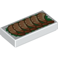 Visuel indicatif Rebrickable de Tuile 1 x 2 avec motif imprimé crevettes (Tile 1 x 2 with Shrimp Print)