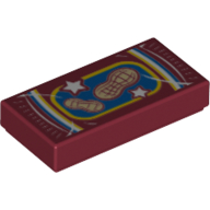 Visuel indicatif Rebrickable de Tuile 1 x 2 avec motif imprimé paquet d'arachide (Tile 1 x 2 with Peanut Package Print)