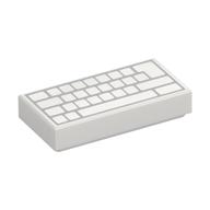 Visuel indicatif Rebrickable de Tuile 1 x 2 avec clavier d'ordinateur avec motif imprimé sans lettres (Tile 1 x 2 with Computer Keyboard with No Letters Print)