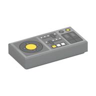 Visuel indicatif Rebrickable de Tuile 1 x 2 avec contrôles, diapositives, motif imprimé Joystick (Tile 1 x 2 with Controls, Slides, Joystick Print)