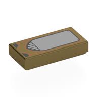 Visuel indicatif Rebrickable de Tuile 1 x 2 avec motif imprimé fenêtre arquée argent (Tile 1 x 2 with Silver Arched Window Print)